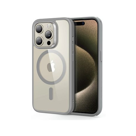 ESR Classic Hybrid Case (HaloLock), Compatible with iPhone 15 Pro Max, Clear Grey