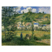 Obrazová reprodukce Landscape at Chaponval, 1880, Camille Pissarro, 40x35 cm