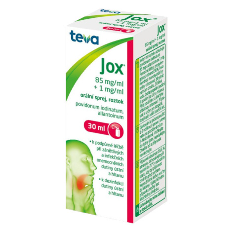 Jox 85 mg/ ml + 1mg/ ml orální sprej, roztok 30 ml