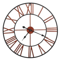 Nástěnné hodiny kovové 58 cm červené