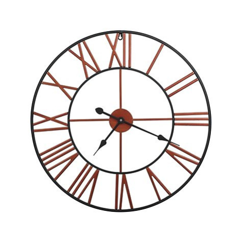 Nástěnné hodiny kovové 58 cm červené SHUMEE