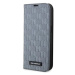 Pouzdro Karl Lagerfeld iPhone 14 Pro 6.1" bookcase silver Saffiano Monogram (KLBKP14LSAKLHPG)