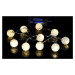 Nexos 57396 Vánoční dekorativní řetěz - světelné koule - 10 LED teple bílá