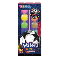 Vodové barvy Colorino 12 barev a štětec - Fotbal
