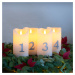 Sirius LED svíčka Sara Advent 4ks výška 12,5cm bílá/stříbrná