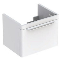 Geberit myDay - Umyvadlová skříňka, 540x410x430 mm, 1 zásuvka s LED osvětlením, lesklá bílá Y824