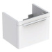 Geberit myDay - Umyvadlová skříňka, 540x410x430 mm, 1 zásuvka s LED osvětlením, lesklá bílá Y824