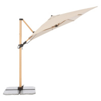 Doppler ALU WOOD 220 x 300 cm - výkyvný zahradní slunečník s boční tyčí s ULTRA UV ochranou přír