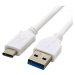 C-TECH kabel USB 3.0 AM na USB-C kabel (AM/CM), 1m, bílý
