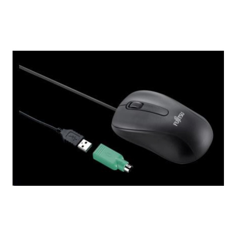 FUJITSU myš M530 USB - 1200dpi Laser Mouse Combo - redukce USB PS2, 3 button Wheel Mouse with Ti