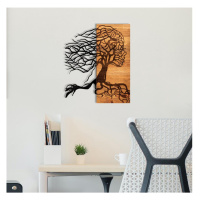 Nástěnná dekorace 47x58 cm strom života dřevo/kov