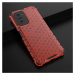 Honeycomb pancéřové pouzdro se silikonovým rámem pro Xiaomi Poco F3 / Mi 11i red