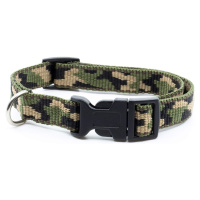 Vsepropejska Army zelený obojek pro psa | 24 - 45 cm Barva: Tmavě zelená, Obvod krku: 24 - 35 cm