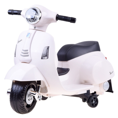 Mamido Dětská elektrická motorka Vespa bílá