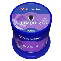 VERBATIM DVD+R(100 ks)Spindle/General Retail/16x/4.7GB