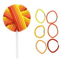 KIEPE Hair Tie Lollipops - gumičky do vlasů ve tvaru lízátka oranžovo-žluté, 24 ks