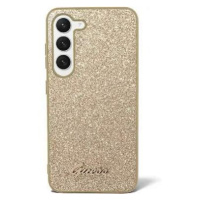 Guess hard silikonové pouzdro Samsung Galaxy S24 PLUS gold Glitter Script