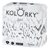 KOLORKA DAY - srdce - M (5-8 kg) - 21 ks - jednorázové eko plenky