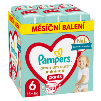 Pampers Premium Care Pants vel. 6 15+ kg plenkové kalhotky 93 ks