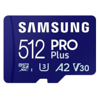 Samsung MicroSDXC 512GB PRO Plus + SD adaptér (2023)