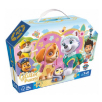 Puzzle třpytivé Skye a Everest Tlapková patrola/ Paw patrol 70 dílků