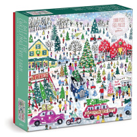 Galison Puzzle Farma s vánočními stromky 1000 dílků