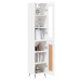 vidaXL Skříň highboard bílá s vysokým leskem 34,5x34x180 cm kompozit