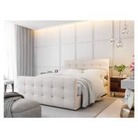 Čalouněná postel HOBIT MAD 140x200 cm, bílá