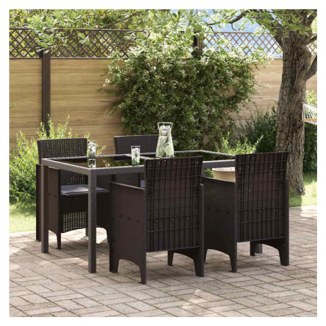 vidaXL Zahradní křeslo 4 pcs Hnědá 53 x 49 x 85 cm Polypropylen