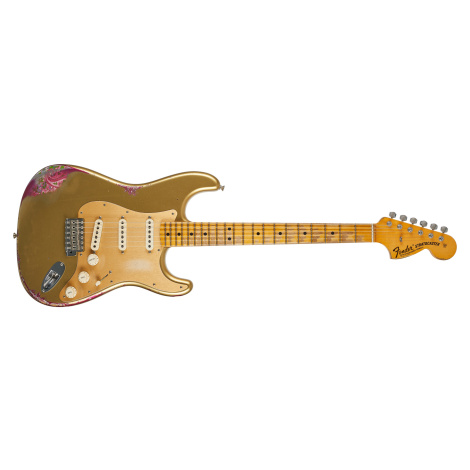 Fender Custom Shop 69 Stratocaster Heavy Relic Aztec Gold over Paisley