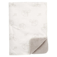 CARTER'S Deka sherpa beránek White-Grey Elephant neutral 80x110 cm