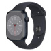 Apple Watch S8, 45mm, černá, sportovní řemínek, černá