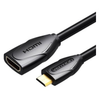 Vention Mini HDMI (M) to HDMI (F) Extension Cable / Adapter 1m Black