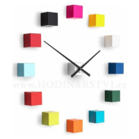 Designové nástěnné nalepovací hodiny Future Time FT3000MC Cubic multicolor