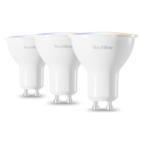 TechToy Smart Bulb RGB 4.7W GU10 ZigBee 3ks Bílá Tesla