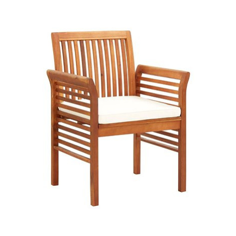 Zahradní jídelní židle s poduškou masivní akáciové dřevo 45964 SHUMEE
