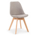 Jídelní židle MOSKATA – masiv/plast/látka, více barev Tmavě šedá