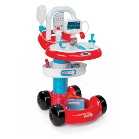 Smoby lékařský vozík pro děti 24422 červeno-bílý