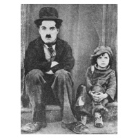 Fotografie Charlie Chaplin and Jackie Coogan in The Kid, 30 × 40 cm