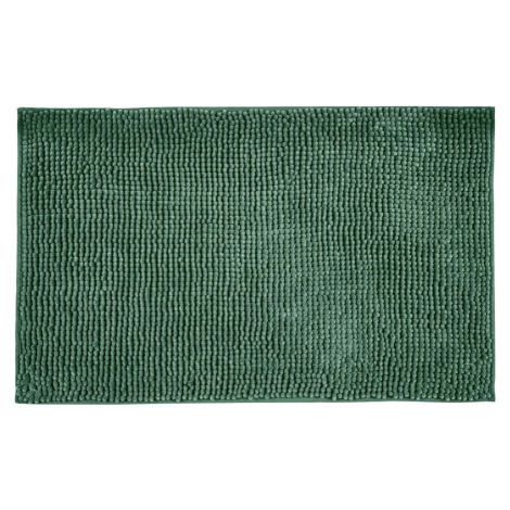 Tmavě zelená textilní koupelnová předložka 50x80 cm Chenille – Allstar