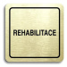 Accept Piktogram "rehabilitace" (80 × 80 mm) (zlatá tabulka - černý tisk)