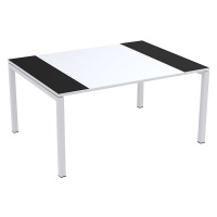 Paperflow Konferenční stůl easyDesk®, v x š x h 750 x 1500 x 1160 mm, bílá/černá