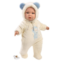 Llorens 14207 BABY ENZO - realistická panenka miminko s měkkým látkovým tělem - 42 cm