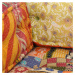 vidaXL Pouf patchwork textil