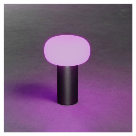 Konstsmide LED stolní lampa Antibes IP54, baterie RGBW, černá