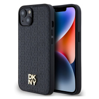 Pouzdro DKNY PU Leather Repeat Pattern Stack Logo Magsafe zadní kryt Apple iPhone 15 Black