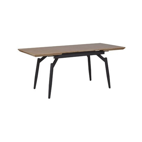 Rozkládací jídelní stůl 140/180 x 80 cm tmavé dřevo s černou BARBOSA, 233820 BELIANI