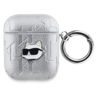 Karl Lagerfeld PU Embossed Choupette Head Pouzdro pro AirPods 1/2 KLA2PGCHPS