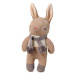 Panenka pletená zajíček Baby Threads Taupe Bunny Rattle ThreadBear 22 cm hnědá z jemné měkké bav