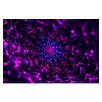 Ilustrace Abstract Violet glowing Star background with, oxygen, 40 × 26.7 cm